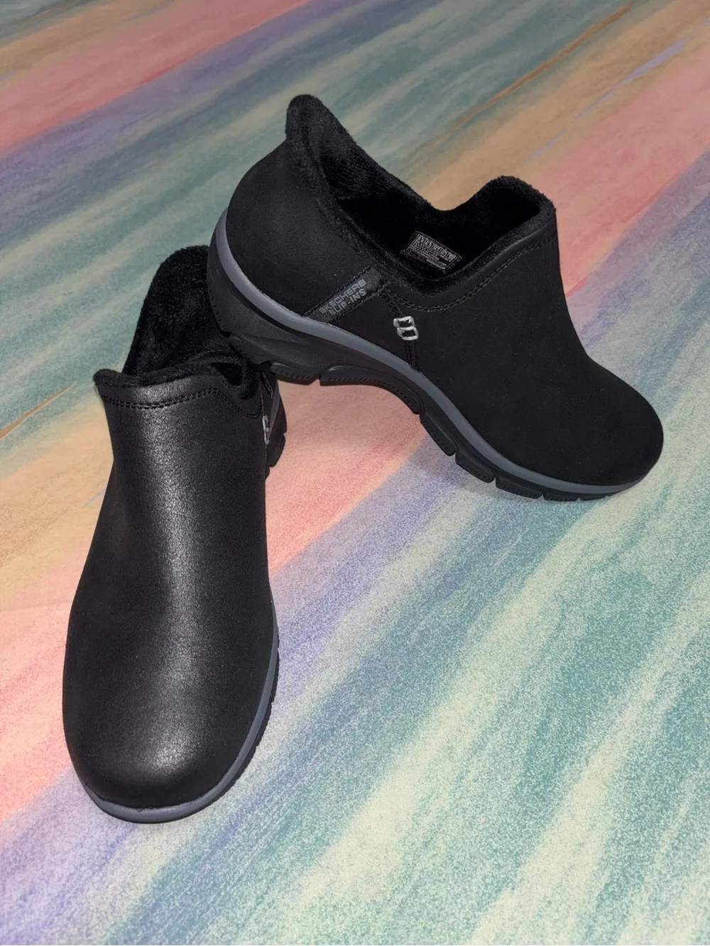 Skechers Slip-ins Relaxed Fit: Easy Going - Modern Hour - Color: Black Size: 9.5